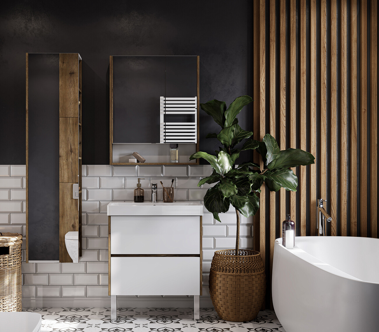 Раковина мебельная фарфоровая 70 см белая Stworki "Адриана" - изображение 3