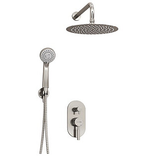 Душевой комплект встраиваемый с верхним душем и лейкой никель Wasserkraft A16421