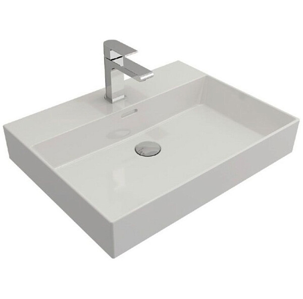 Раковина накладная фарфоровая 80 см белая Bocchi Milano 1377 1377-001-0126 - изображение 1