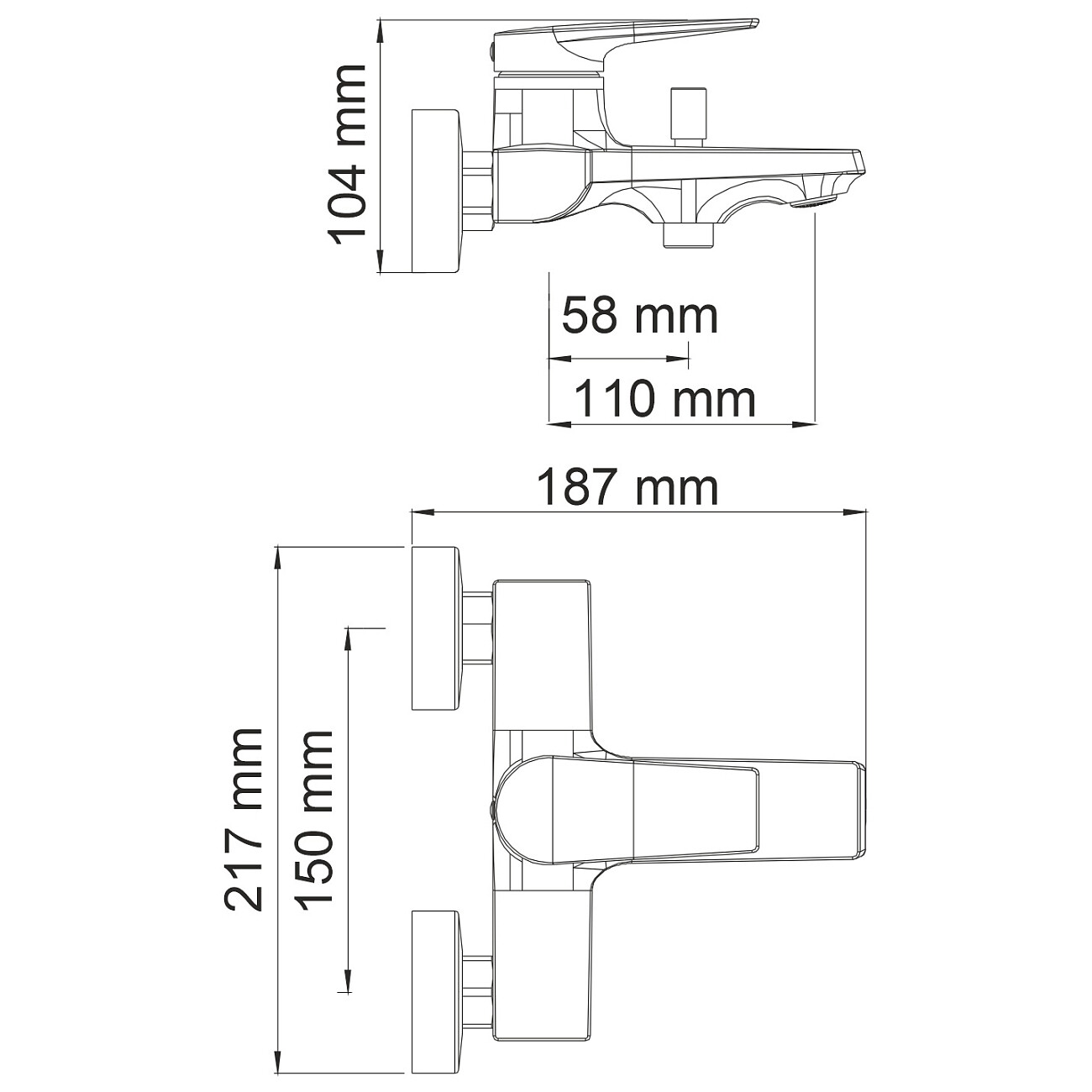 Душевой комплект с лейкой и коротким изливом хром Wasserkraft Lopau 3201 - изображение 7
