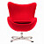 Кресло-яйцо напольное красное 73 см Egg Chair