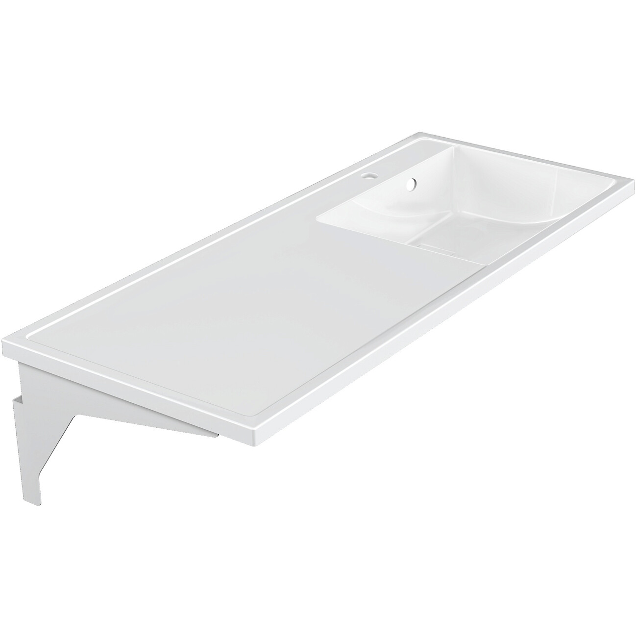 Раковина на стиральную машину со столешницей слева 50х110 см белая Stworki "Флом" SFnS1100R - изображение 7