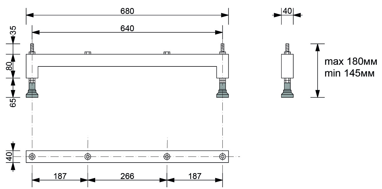 Ванна из искусственного камня прямоугольная с ножками 180x80 см белая Stworki "Вестфолл" - изображение 3