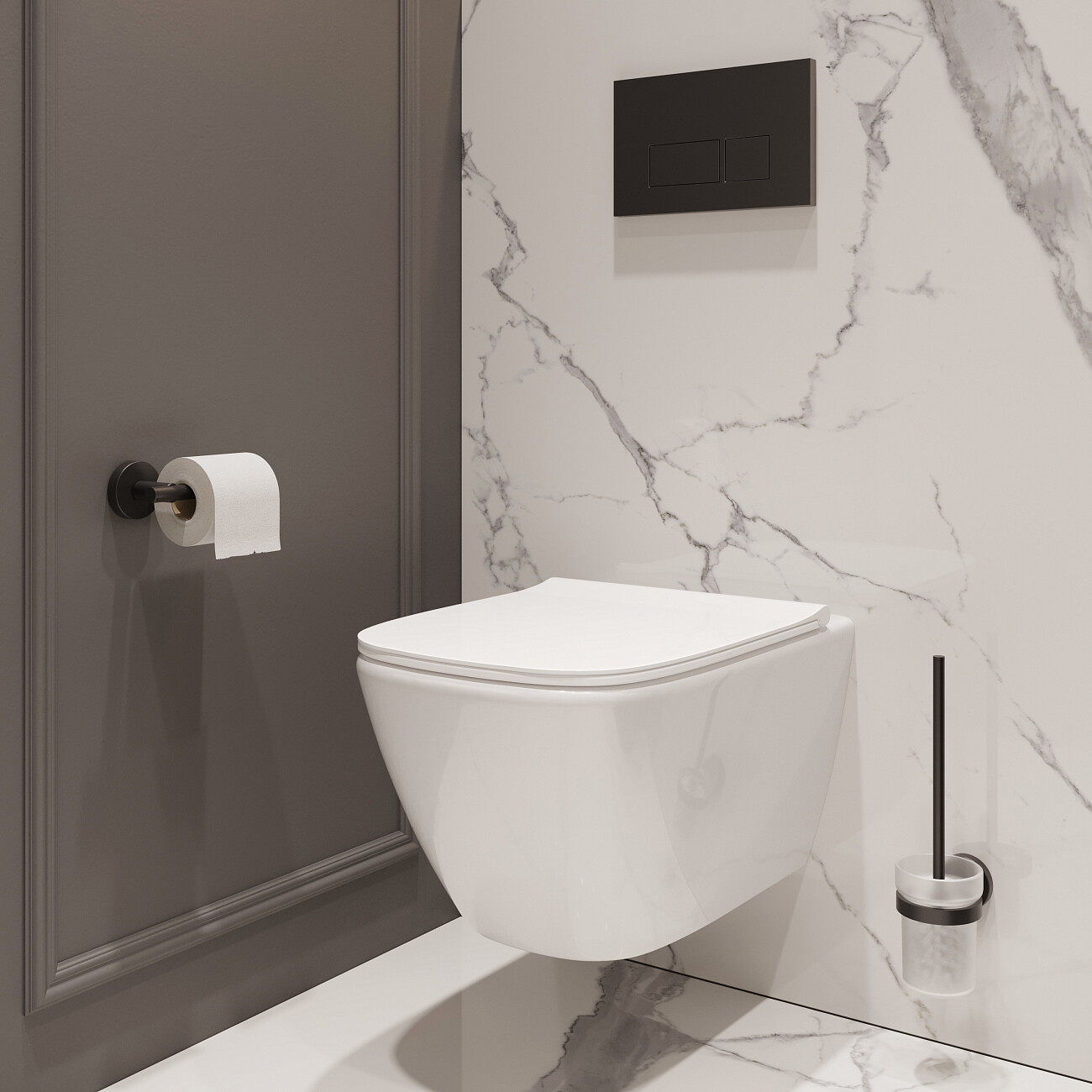 Кнопка смыва черная матовая Ewrika 0044 - изображение 4