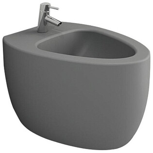 Биде подвесное фарфоровое матовое серое Bocchi Etna 1117-006-0120