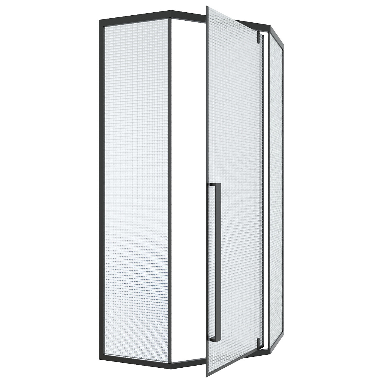 Душевой уголок пятиугольный 90x90 см черный матовый Cerutti SPA C3ABD - изображение 8