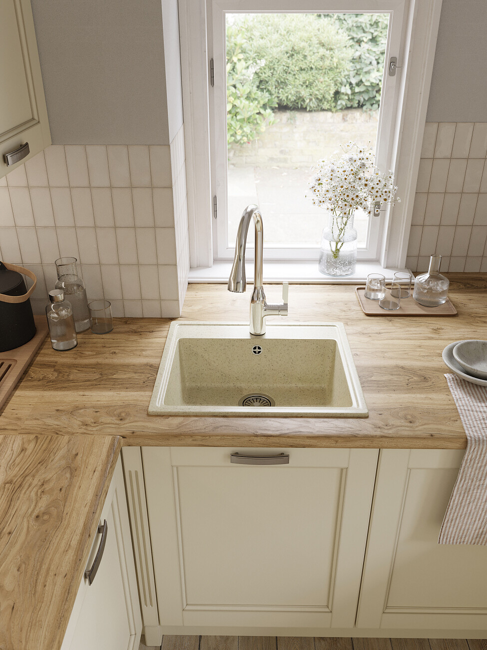 Мойка кухонная бежевая Domaci "Палермо" PR-565-002 - изображение 9