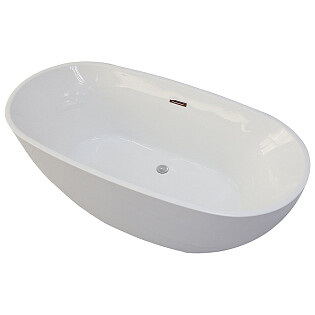 Ванна акриловая отдельностоящая со сливом-переливом белая Cerutti SPA D'iseo CT7390