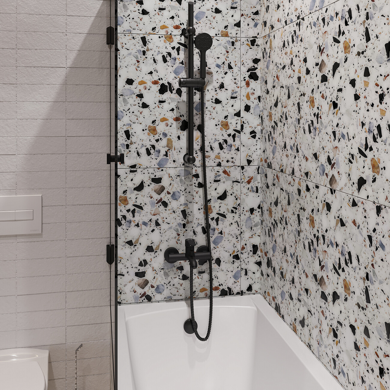 Смеситель для ванны с душем черный Mega City MG-ZRV103-B - изображение 6