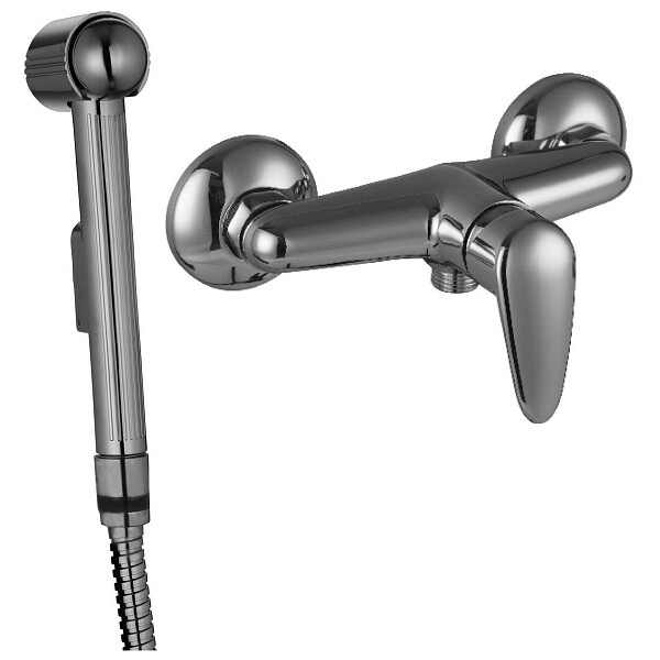 Смеситель настенный с гигиеническим душем хром Lemark Pramen LM3318C - изображение 1