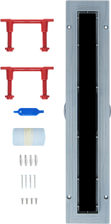 Душевой лоток с двухсторонней щелевой решеткой 55 см черная Ck Drain 1105-00155