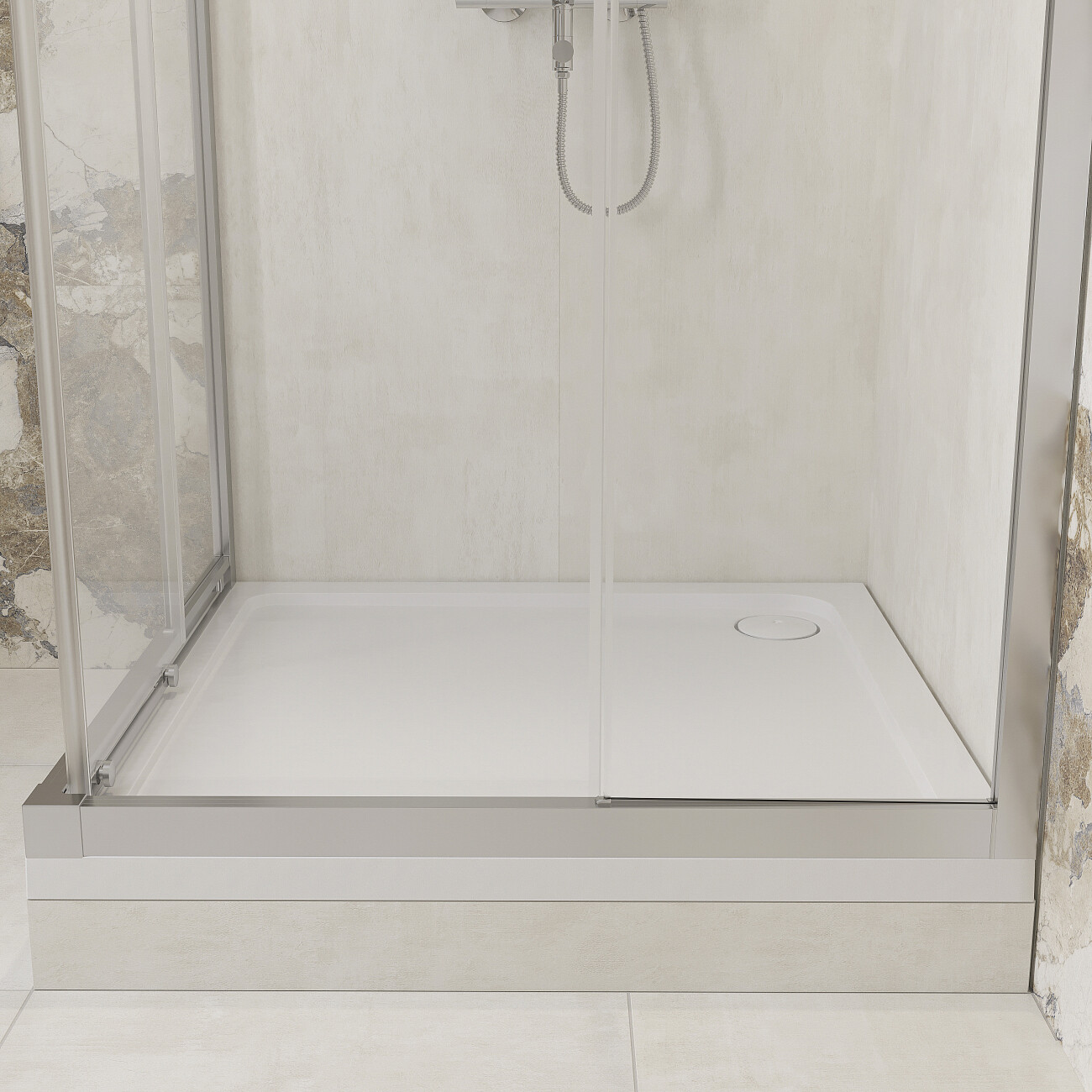 Поддон для душа акриловый с сифоном 100x100 см белый Stworki "Дублин" DBП0051 - изображение 5