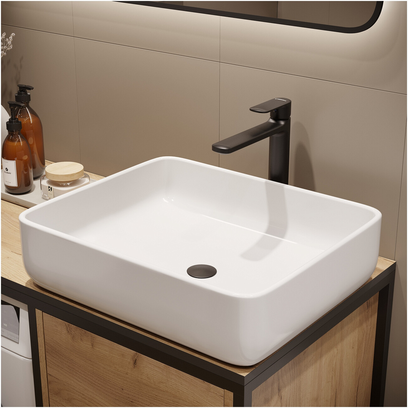 Смеситель для раковины однорычажный черный Stworki "Хадстен" S17020BK - изображение 7