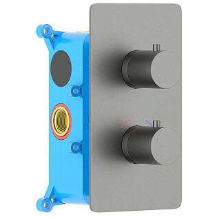 Смеситель для ванны термостатический оружейная сталь Aquatek &quot;Европа&quot; AQ1392BGM