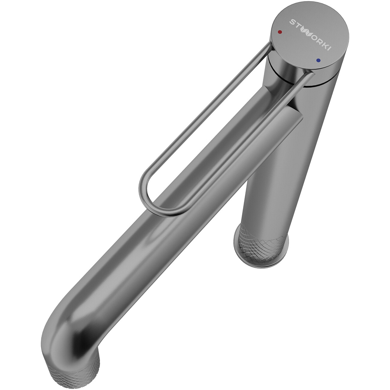 Смеситель для раковины однорычажный вороненая сталь Stworki "Левангер" S07020GB - изображение 10