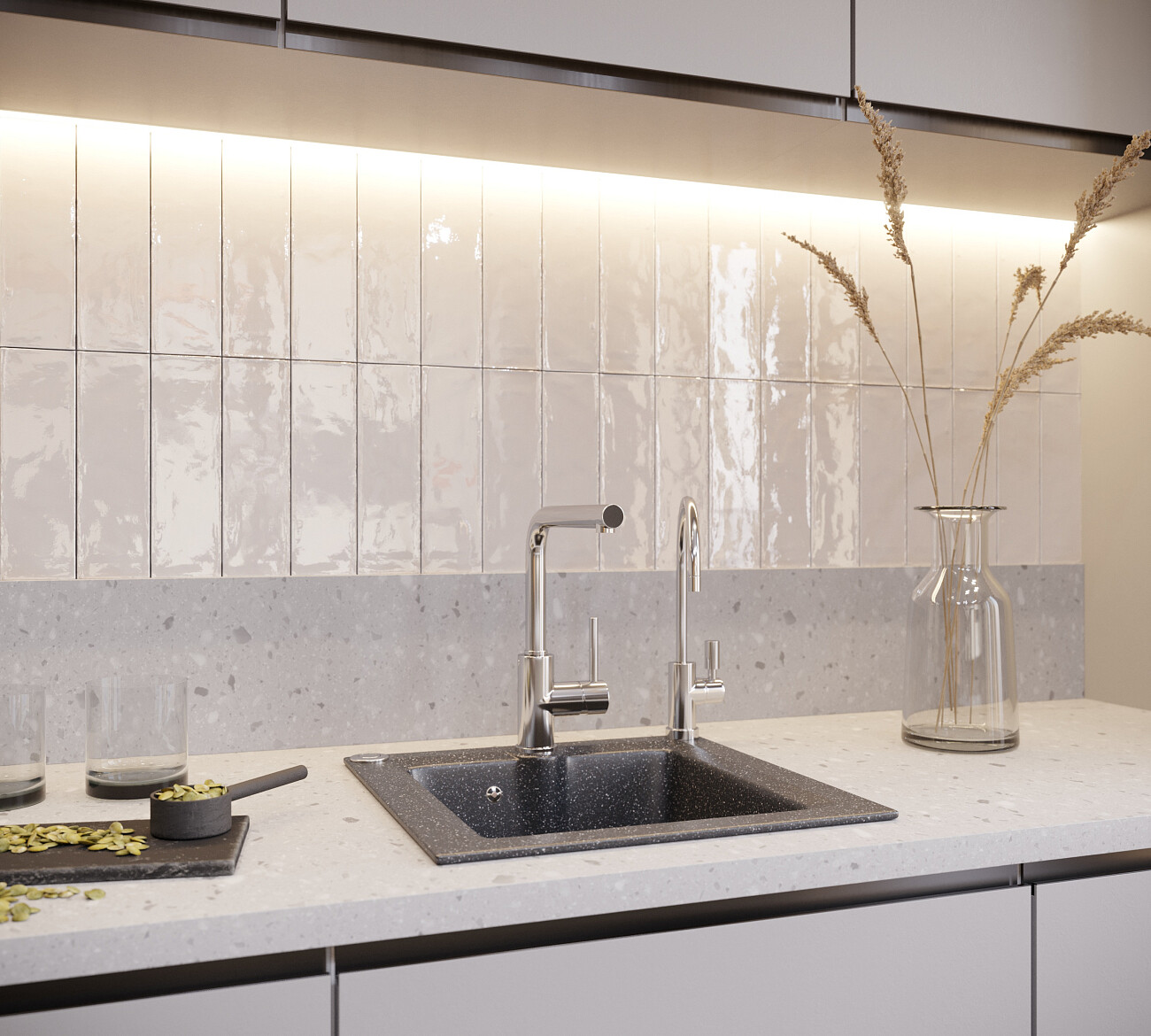 Мойка кухонная черная Domaci "Бьелла" DMC-42-308 - изображение 4