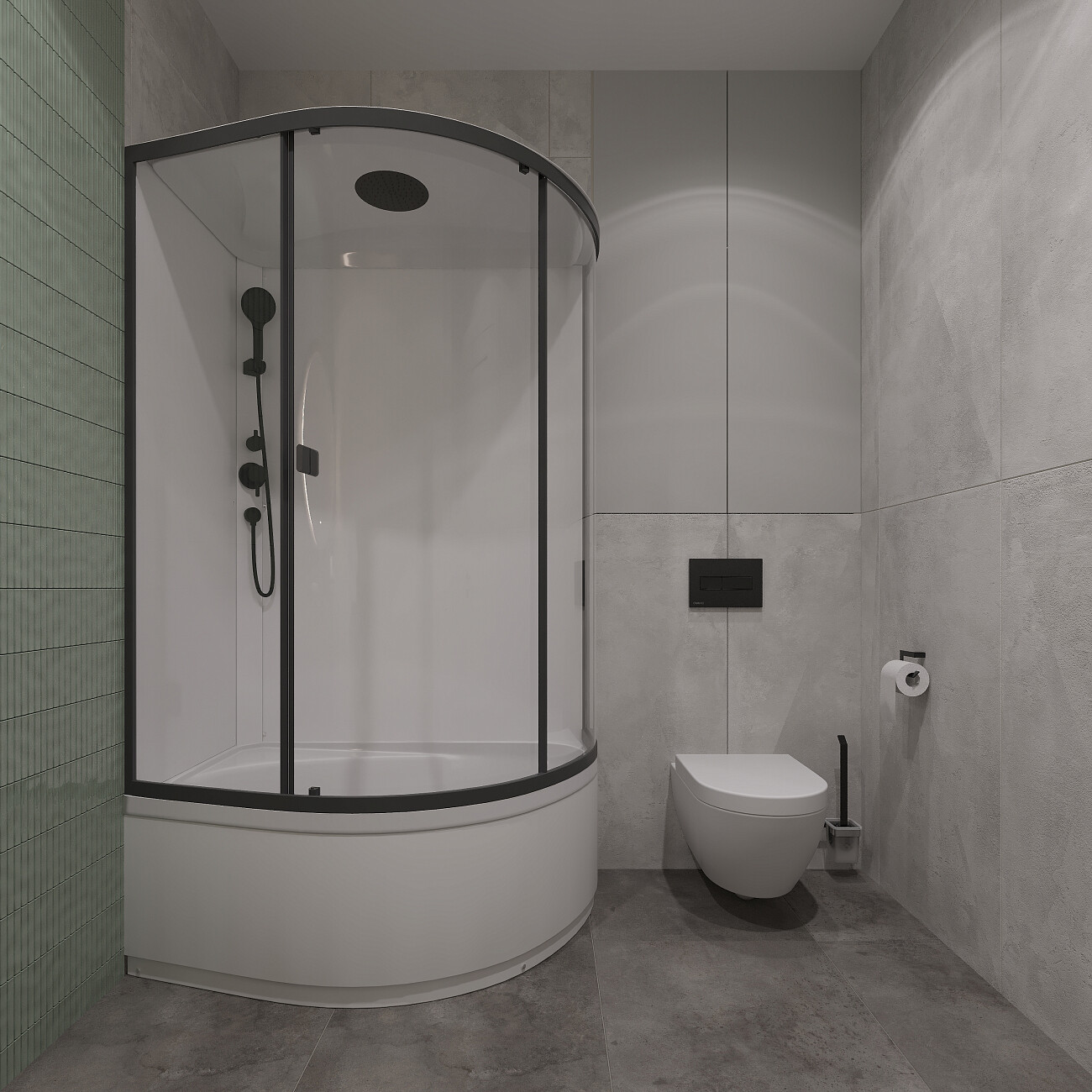 Душевая кабина ассиметричная левая 80х120 см черная Stworki "Стокгольм" HWSC-302LА-12080BT - изображение 4