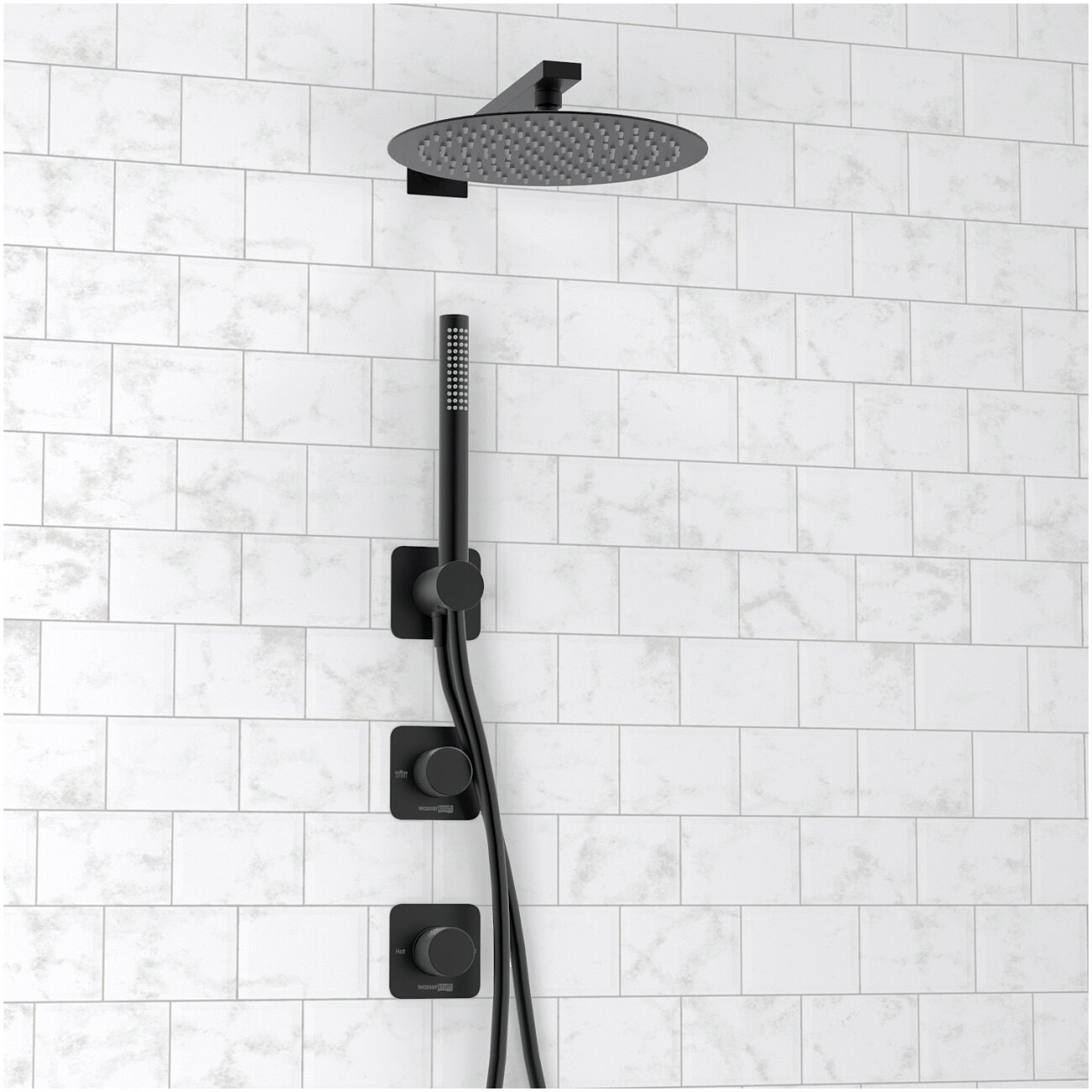 Встраиваемый комплект для душа черный A5251.299.219.258.302.242.217 - изображение 4