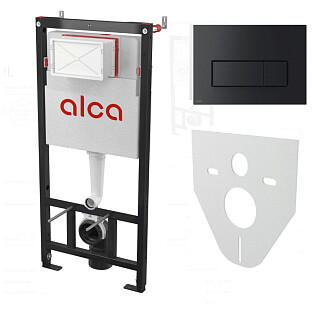 Инсталляция для унитаза с кнопкой смыва черная AlcaPlast AM101-1120-4:1 RU M578-0001