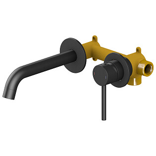 Смеситель для раковины встроенный черный Timo Saona 2372-03SM