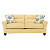 Диван двухместный прямой желтый Costy