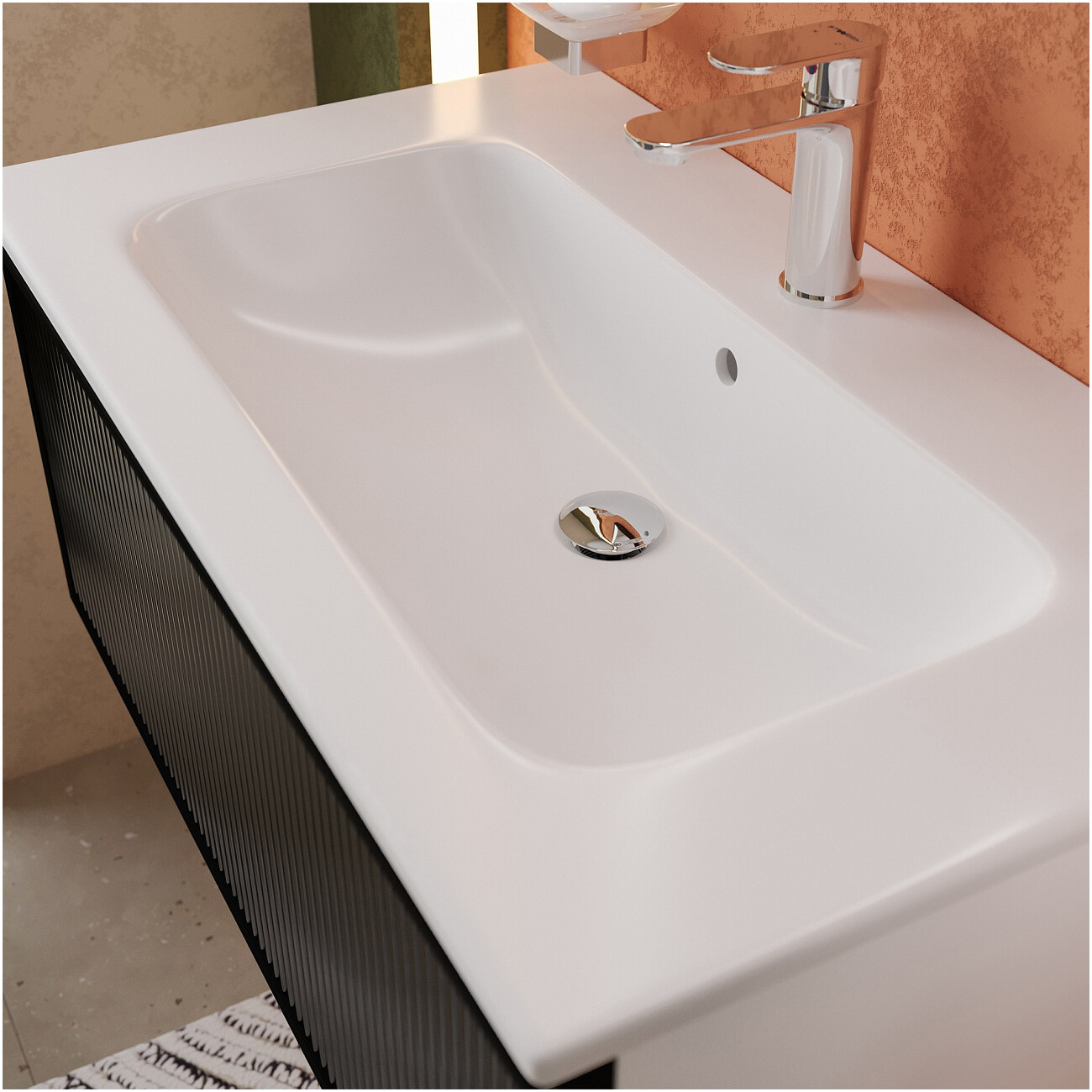 Раковина мебельная фарфоровая 80 см белая Stworki "Левангер" - изображение 3