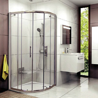 Душевой уголок полукруглый 190х90 см хром Ravak Blix XP2CP4-90 X3B270C00Z1C