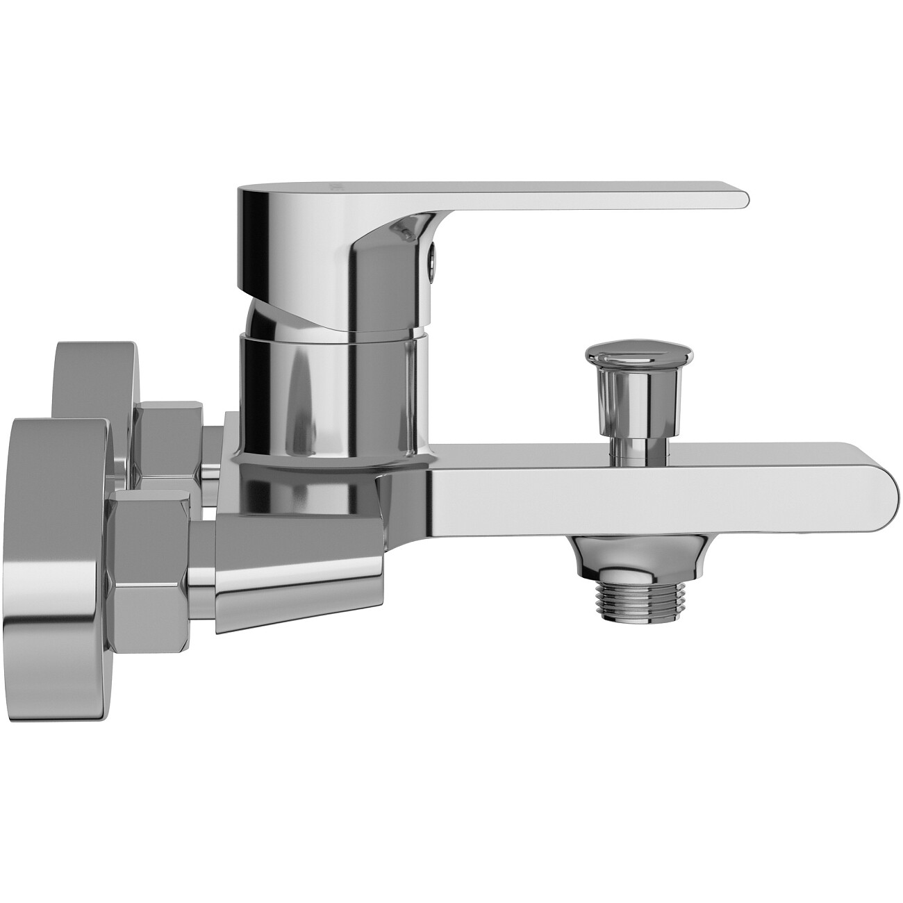 Смеситель для ванны с душем настенный хром Stworki "Колдинг" S32100CR - изображение 9