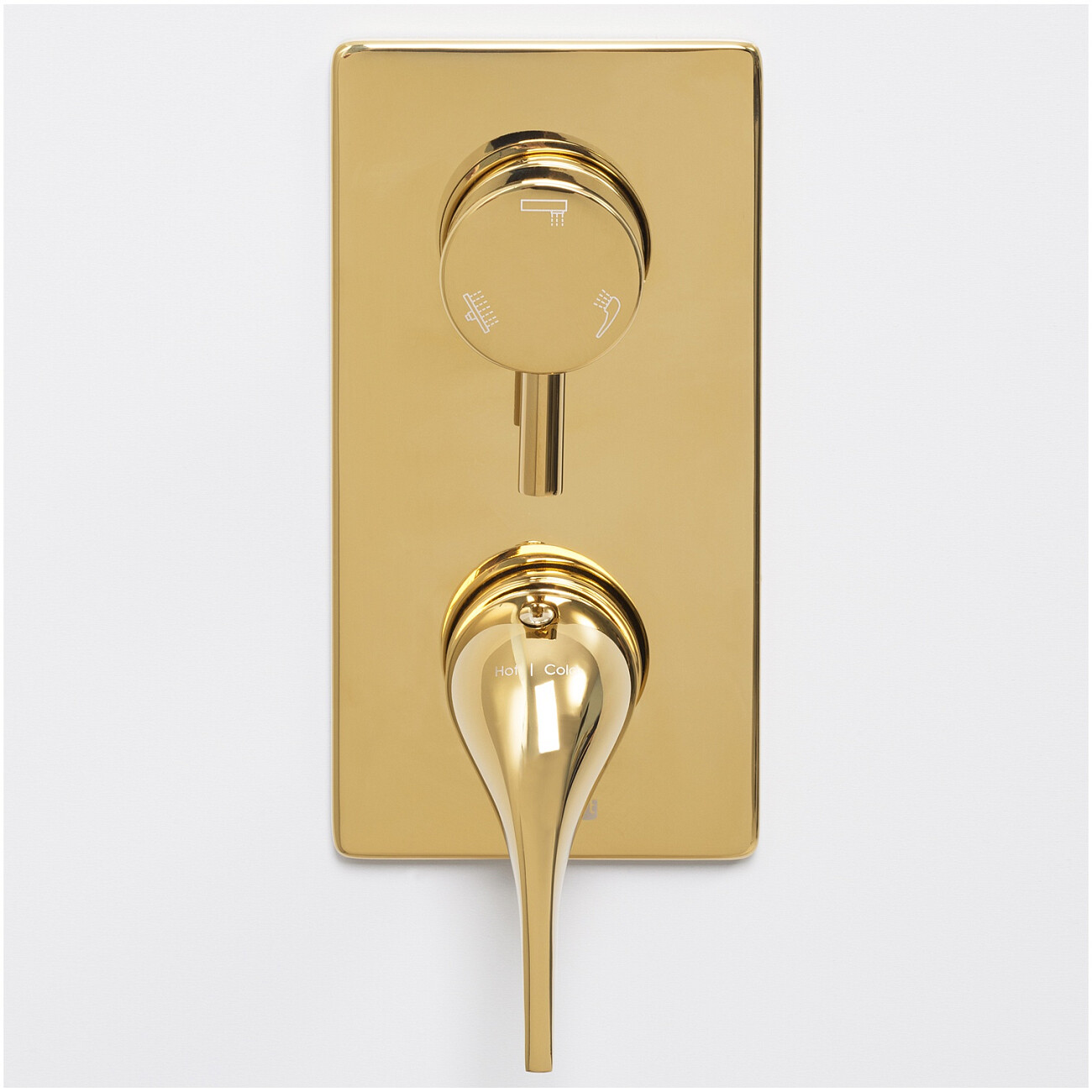 Смеситель для ванны и душа встраиваемый из латуни золото Wasserkraftй 7171 - изображение 5