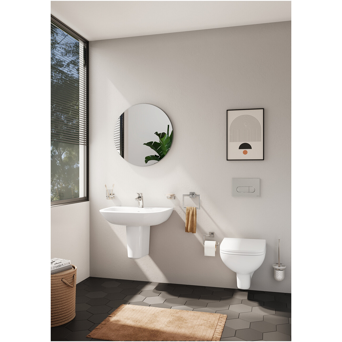 Кнопка смыва для унитаза хром Vitra Root Round 740-2280 - изображение 2