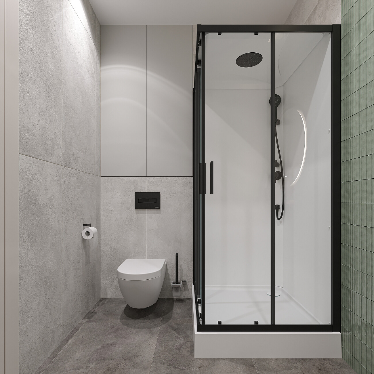 Душевая кабина квадратная с низким поддоном 90х90 см белая, черная Stworki "Кронборг" HWKC-403-090BT - изображение 4