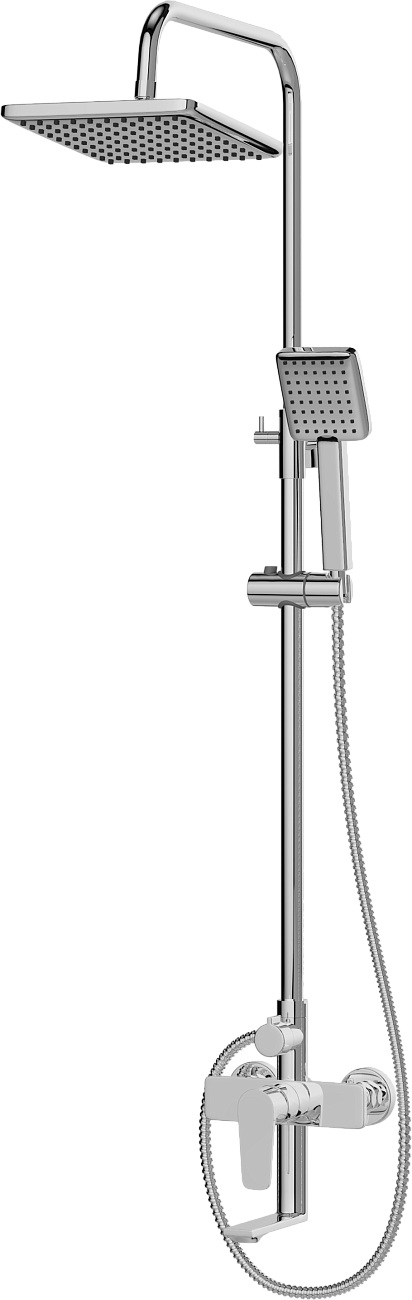 Душевой комплект с тропическим душем и смесителем хром Stworki "Ольтен" OLT-04cr - изображение 6