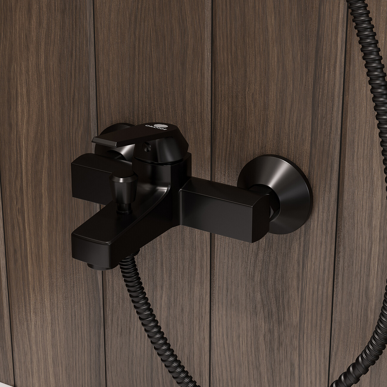 Комплект смесителей для раковины и для ванны черный Diwo "Смоленск" - изображение 5