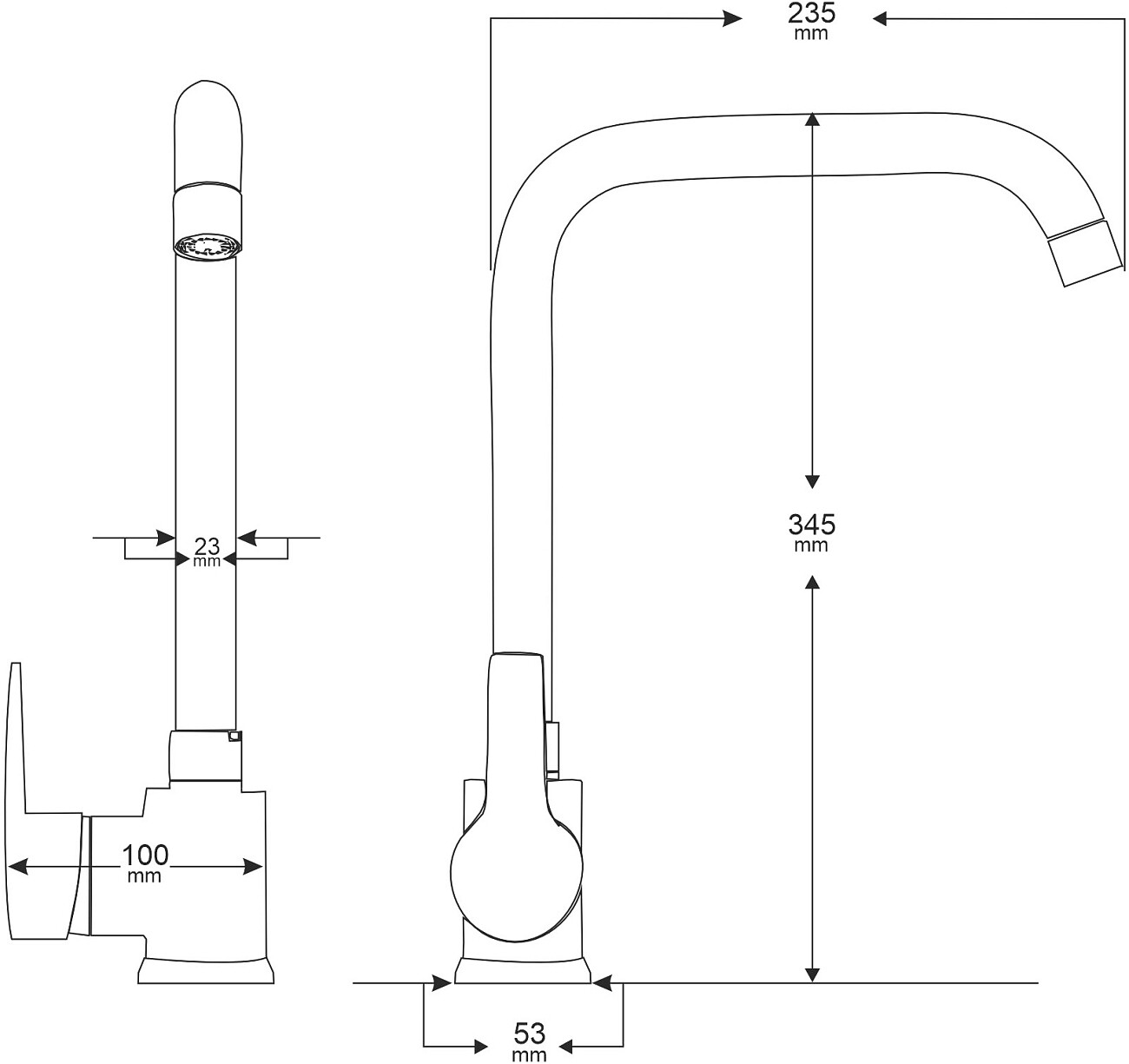 Смеситель для кухни хром Mega Ege MG-PL10 - изображение 3
