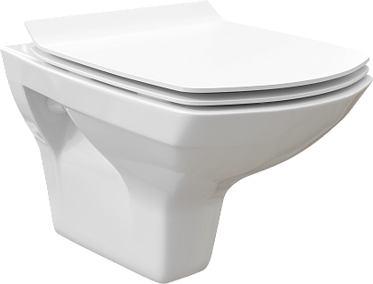 Унитаз подвесной безободковый белый Stworki &quot;Стокгольм&quot; Clean On DPL EO slim 63428