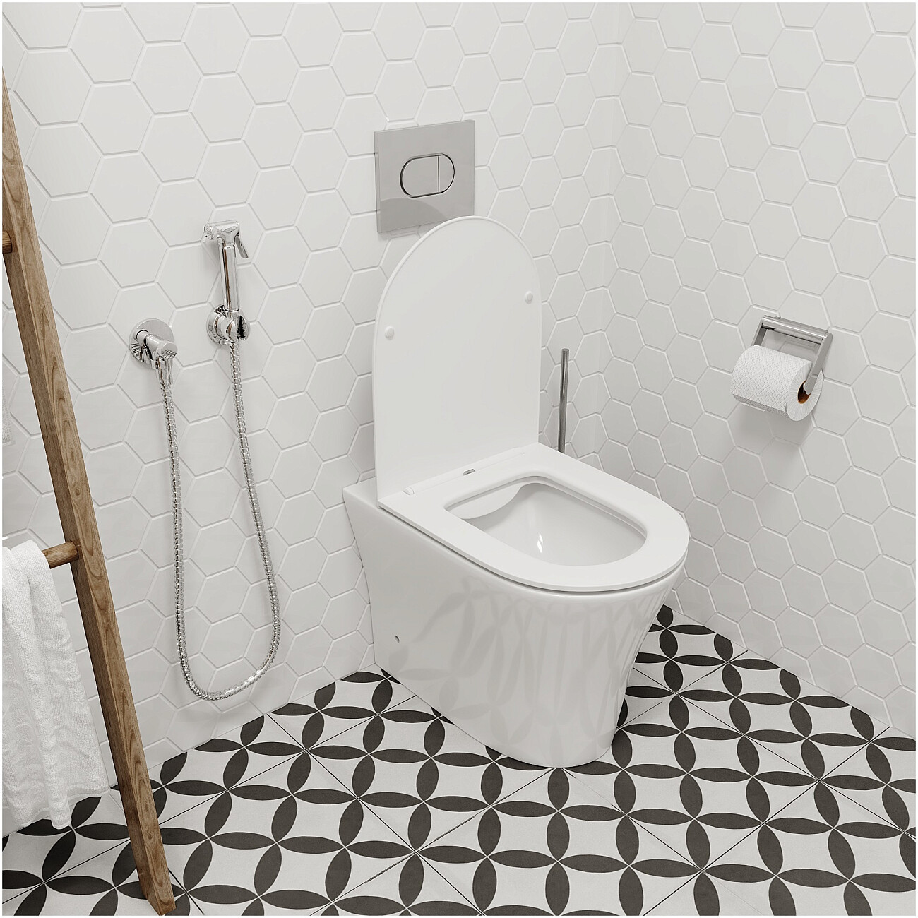 Унитаз приставной безободковый белый Cerutti SPA Adige F CT8907 - изображение 5