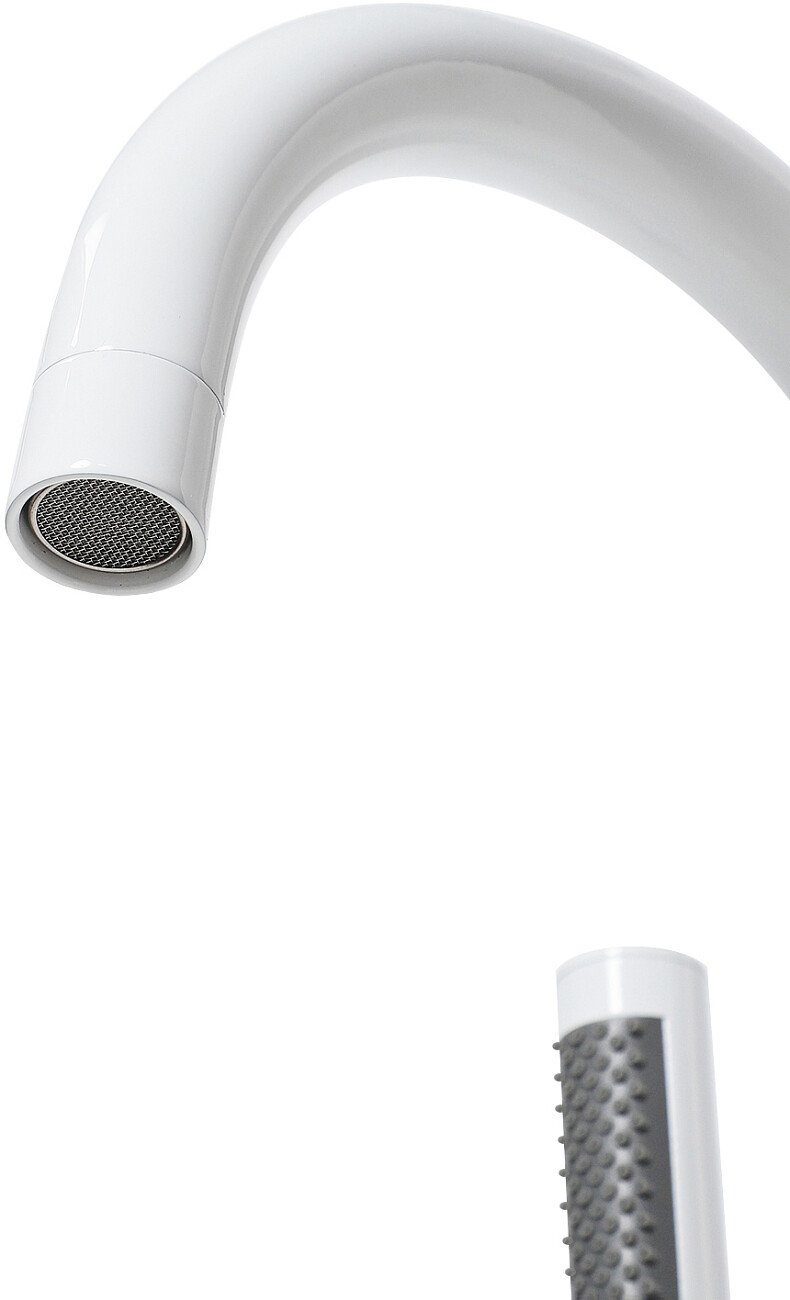 Душевой комплект напольный со смесителем для ванны с душем белый Stworki "Эстерсунд" ES-06w - изображение 10
