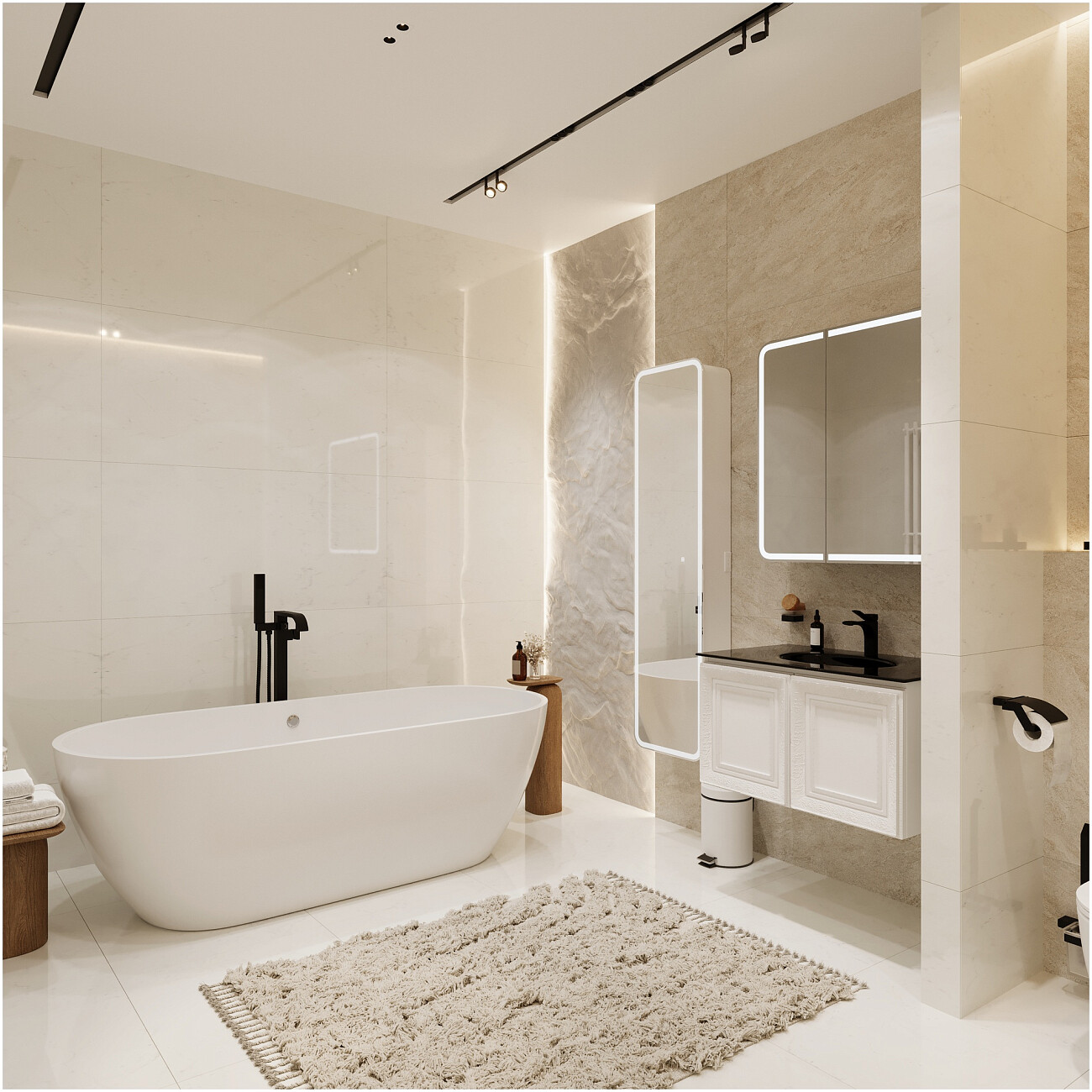 Смеситель напольный для ванны с душем черный Stworki "Эстерсунд" S31080BK - изображение 4