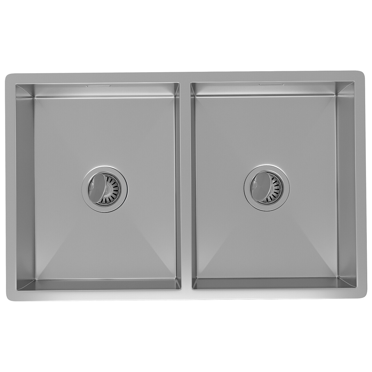 Кухонная мойка двойная из нержавеющей стали 44х70 см сталь Reflexion Garda RX2170SS - изображение 2