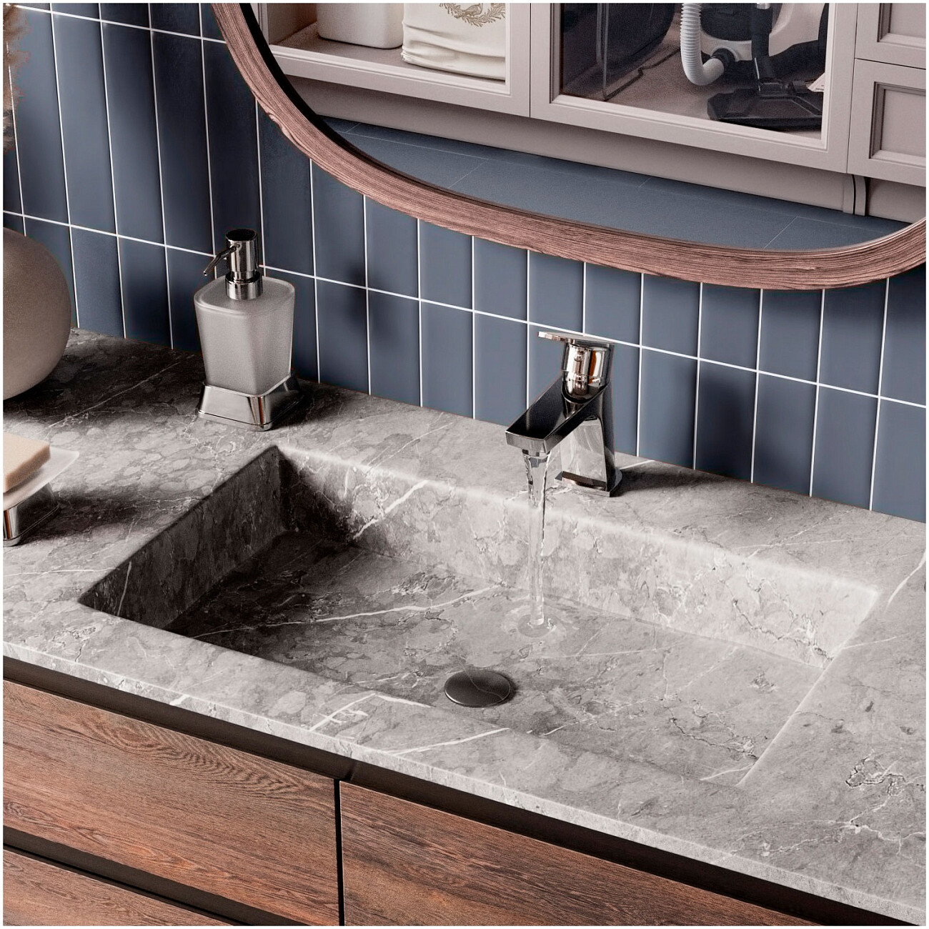 Смеситель для раковины из латуни хром Wasserkraft 6103 - изображение 2