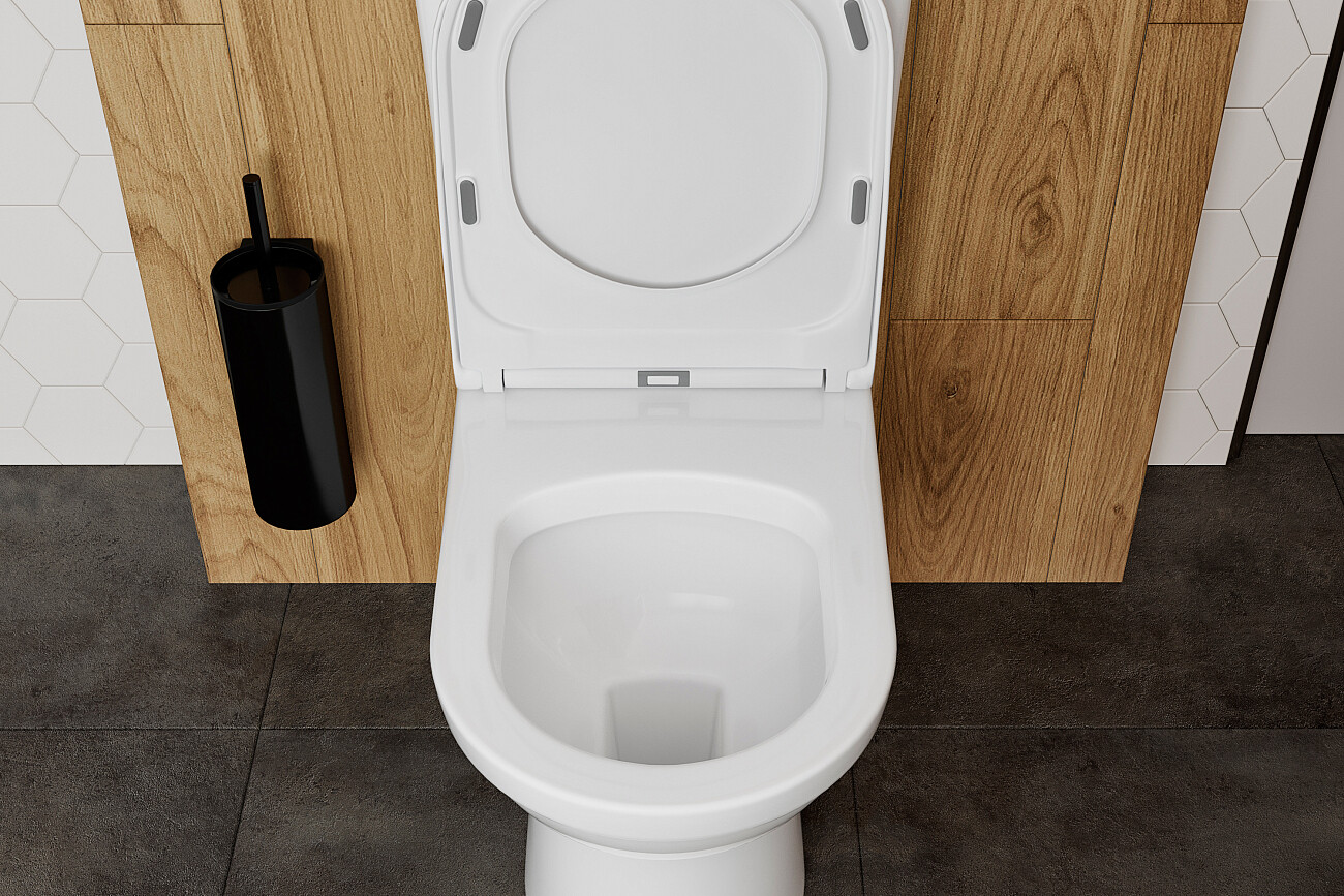 Унитаз-компакт фарфоровый безободковый с микролифтом белый Stworki Rotenburg BTW62 - изображение 9