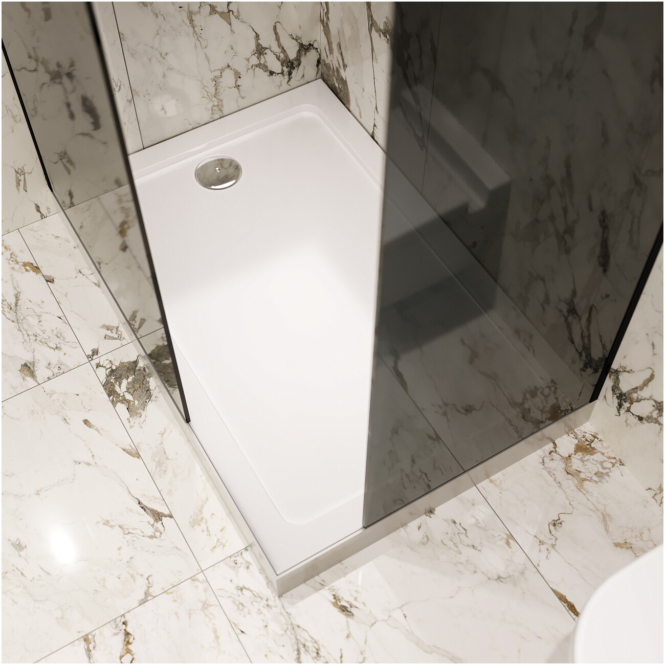 Поддон для душа акриловый с сифоном 120x80 см белый Stworki "Эстерсунд" ESП0056 - изображение 6