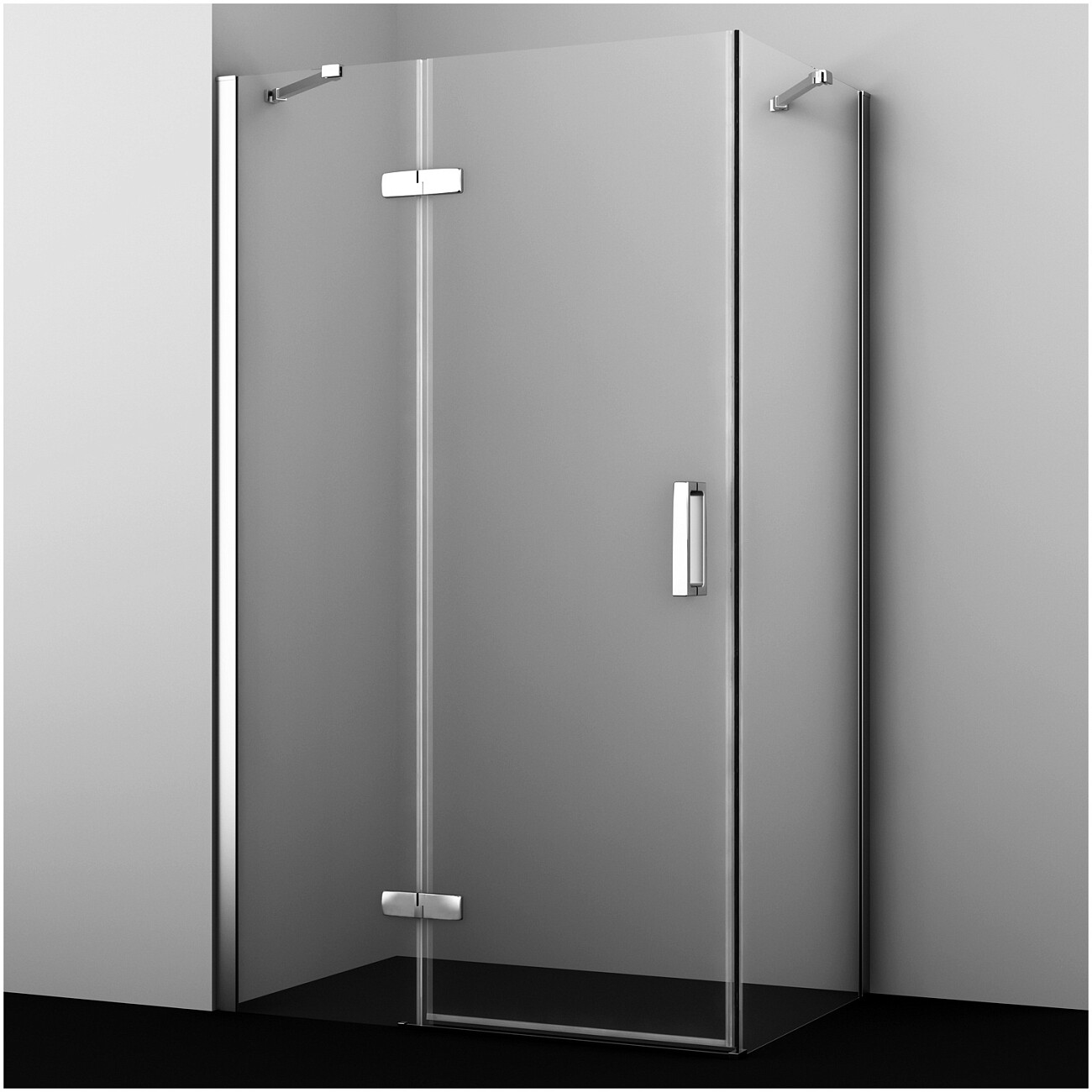 Душевой уголок прямоугольный 120х80 см хром Wasserkraft Aller 10H06L - изображение 3