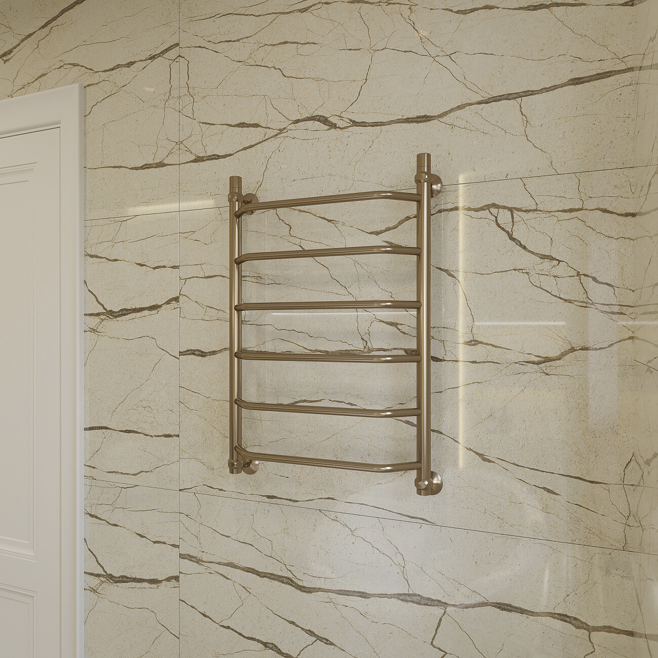 Полотенцесушитель водяной 80х50 см состаренная бронза Ewrika "Сафо" T - изображение 4