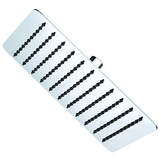 Лейка для верхнего душа квадратная 25 см серая, хром D&K DC1004853