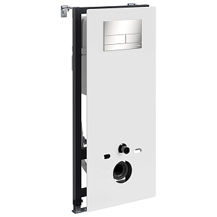 Инсталляция для подвесного унитаза с кнопкой смыва белая Abens 20TLT.010.ME.WH.BN04