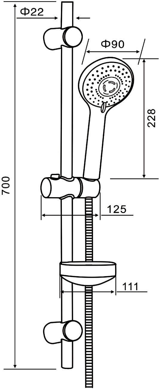 Душевая стойка с держателем и мыльницей хром Stworki "Колдинг" KO-04cr - изображение 8