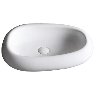 Раковина накладная керамическая асимметричная белая Cerutti SPA CR7041B