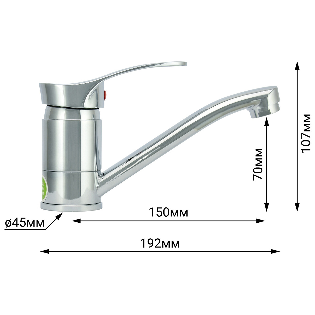 Смеситель для раковины однорычажный хром Juguni Dorado 0402.945C - изображение 8