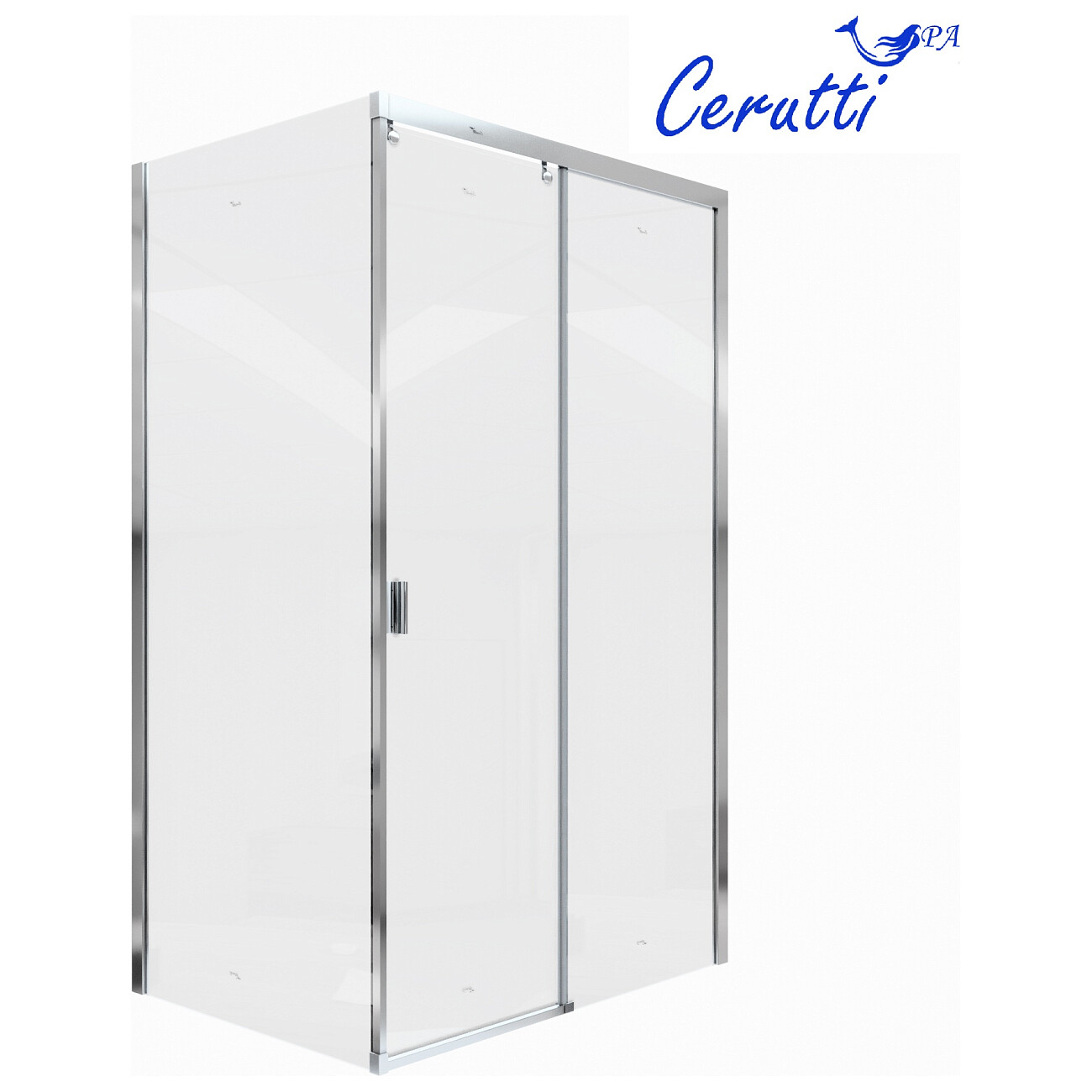 Душевой уголок прямоугольный правый 80x120 см хром Cerutti SPA Marbella 120 R - изображение 2
